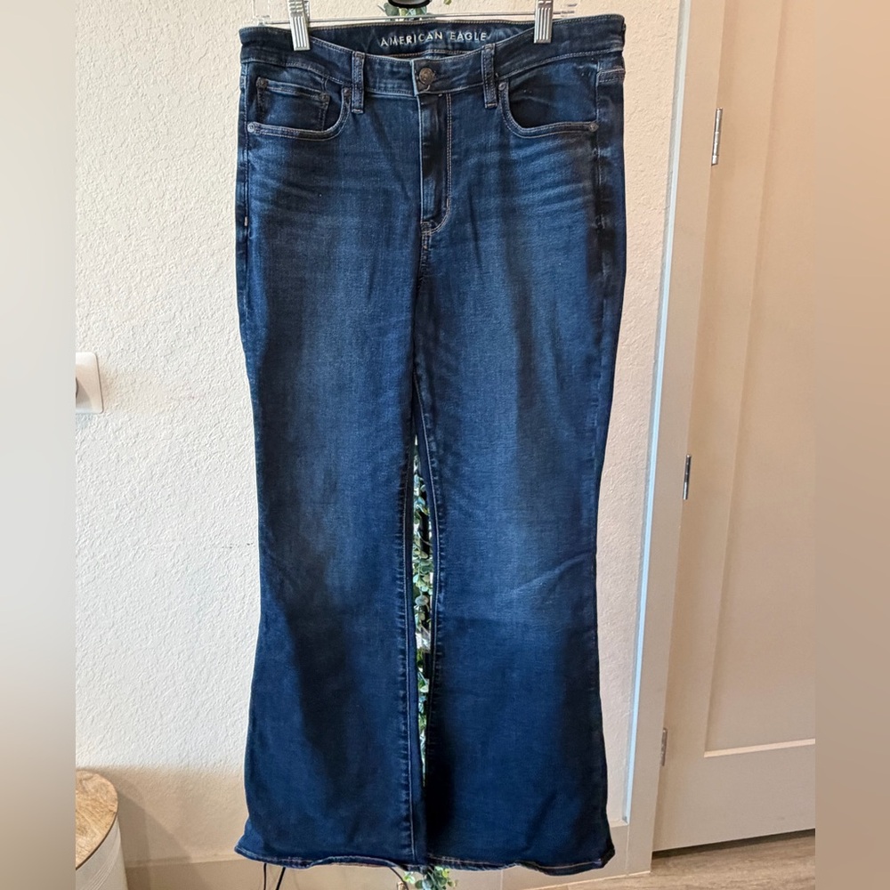 American Eagle Outfitters Dark Blue Flare Jeans